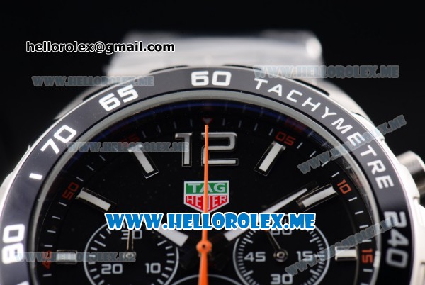 Tag Heuer Formula 1 Chronograph Miyota Quartz Stainless Steel Case/Bracelet with Black Dial and Stick/Arabic Numeral Markers - Click Image to Close